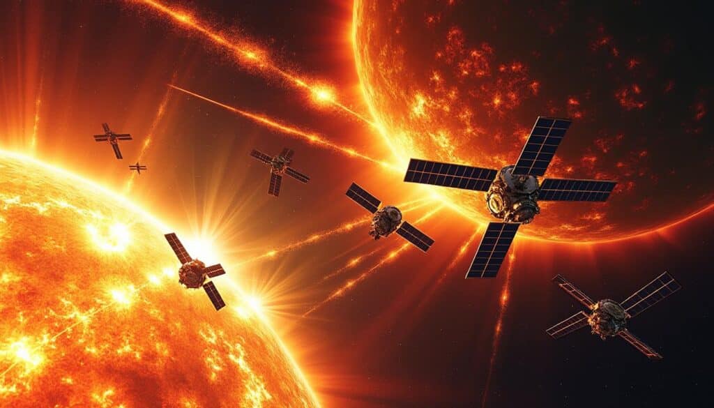 découvrez comment les tempêtes solaires mettent en péril les satellites et peuvent perturber les communications. risques, impacts et solutions face à ces phénomènes spatiaux expliqués simplement.