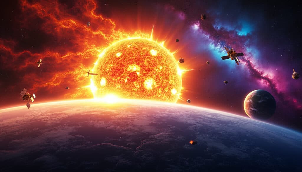 découvrez la météorologie de l’espace : sa définition, ses enjeux pour les technologies et la vie sur terre, ainsi que ses principales applications dans la prévention des risques liés à l’activité solaire et aux phénomènes spatiaux.