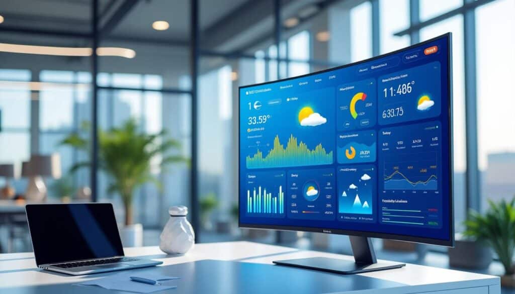 créez un tableau de bord espace météo pour votre organisation afin de visualiser en temps réel les conditions météorologiques, anticiper les risques et optimiser vos activités grâce à des données précises et personnalisées.