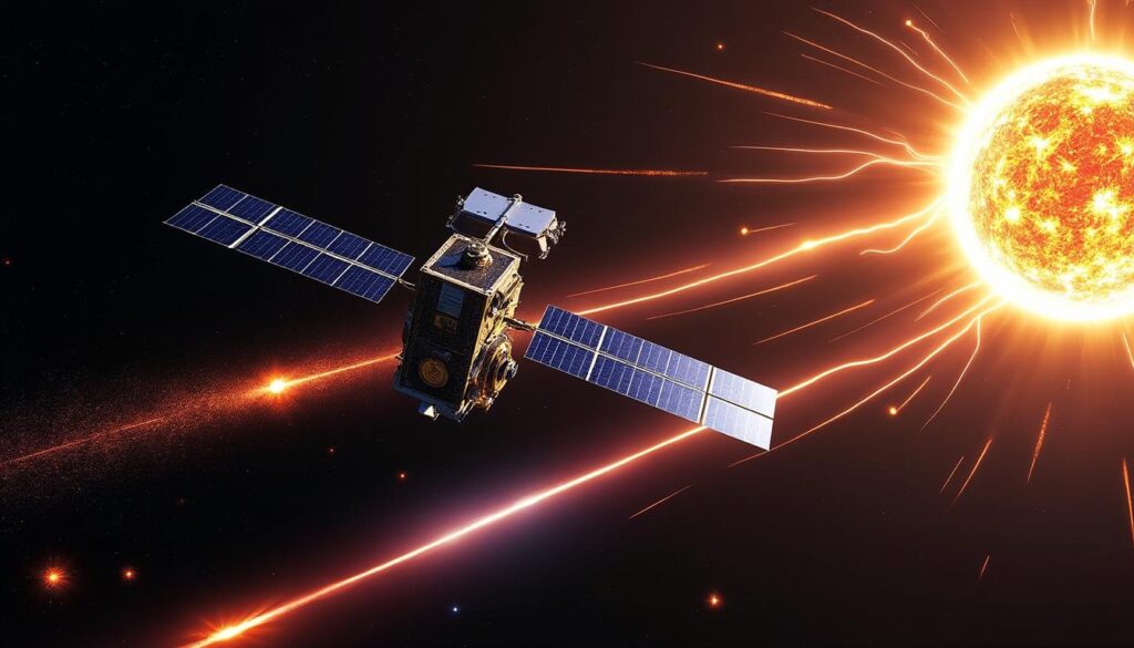 le satellite dscovr assure une surveillance continue de la météo spatiale lointaine, permettant de prévoir les conditions environnementales dans l'espace et de protéger les technologies terrestres.