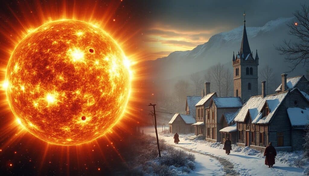 découvrez comment l'histoire de la météo spatiale révèle une corrélation fascinante avec le petit âge glaciaire et son impact sur le climat terrestre.